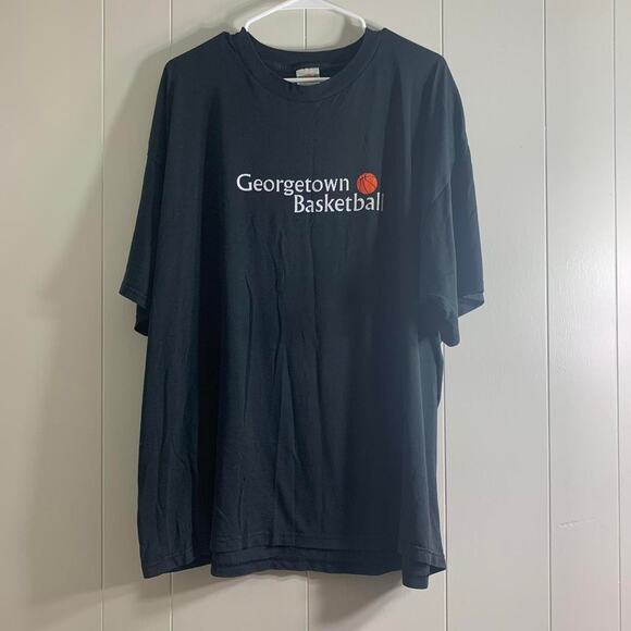 vintage Y2K 2000’s GEORGETOWN HOYAS BASKETBALL UNIVERSITY graphic tee shirt XXL - Picture 3 of 7